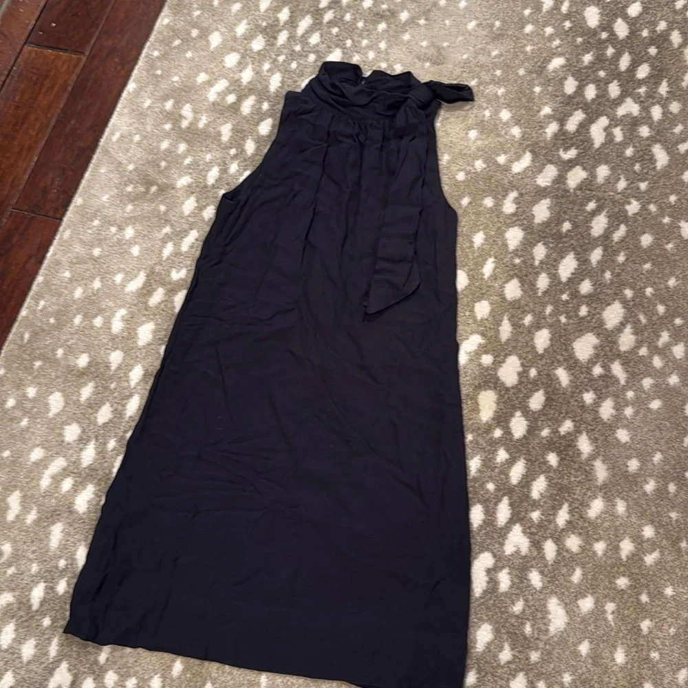 Ann Taylor Black Sleeveless Dress with Bow Accent. Size 00 - Picture 2 of 4